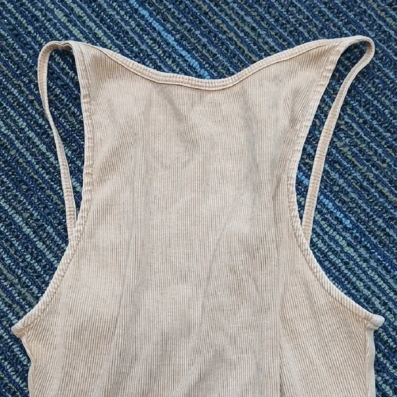 Zara Tan Ribbed Bodysuit Size Small - Picture 4 of 7
